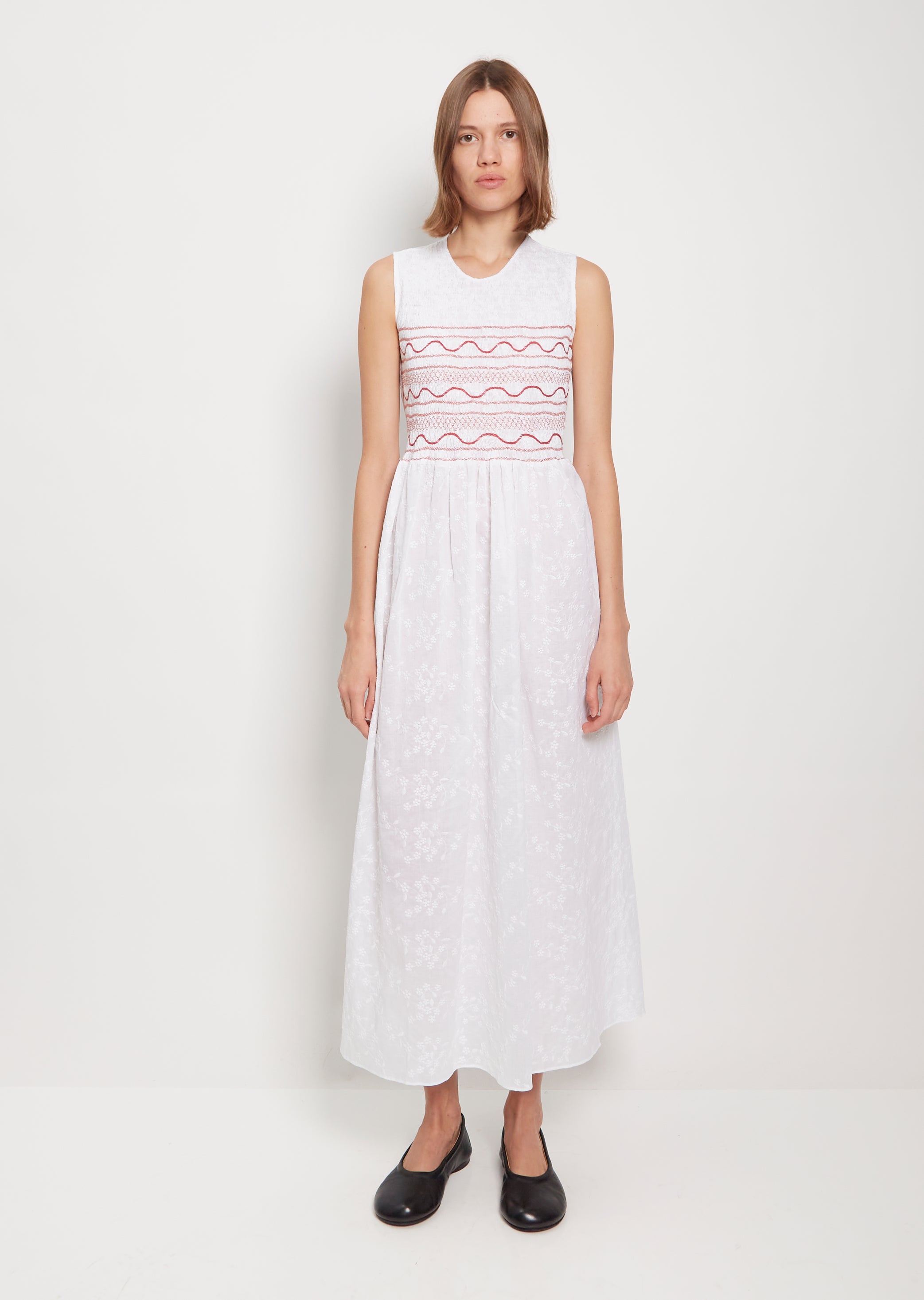 Gioia Dress — Light Sangallo – La Garçonne