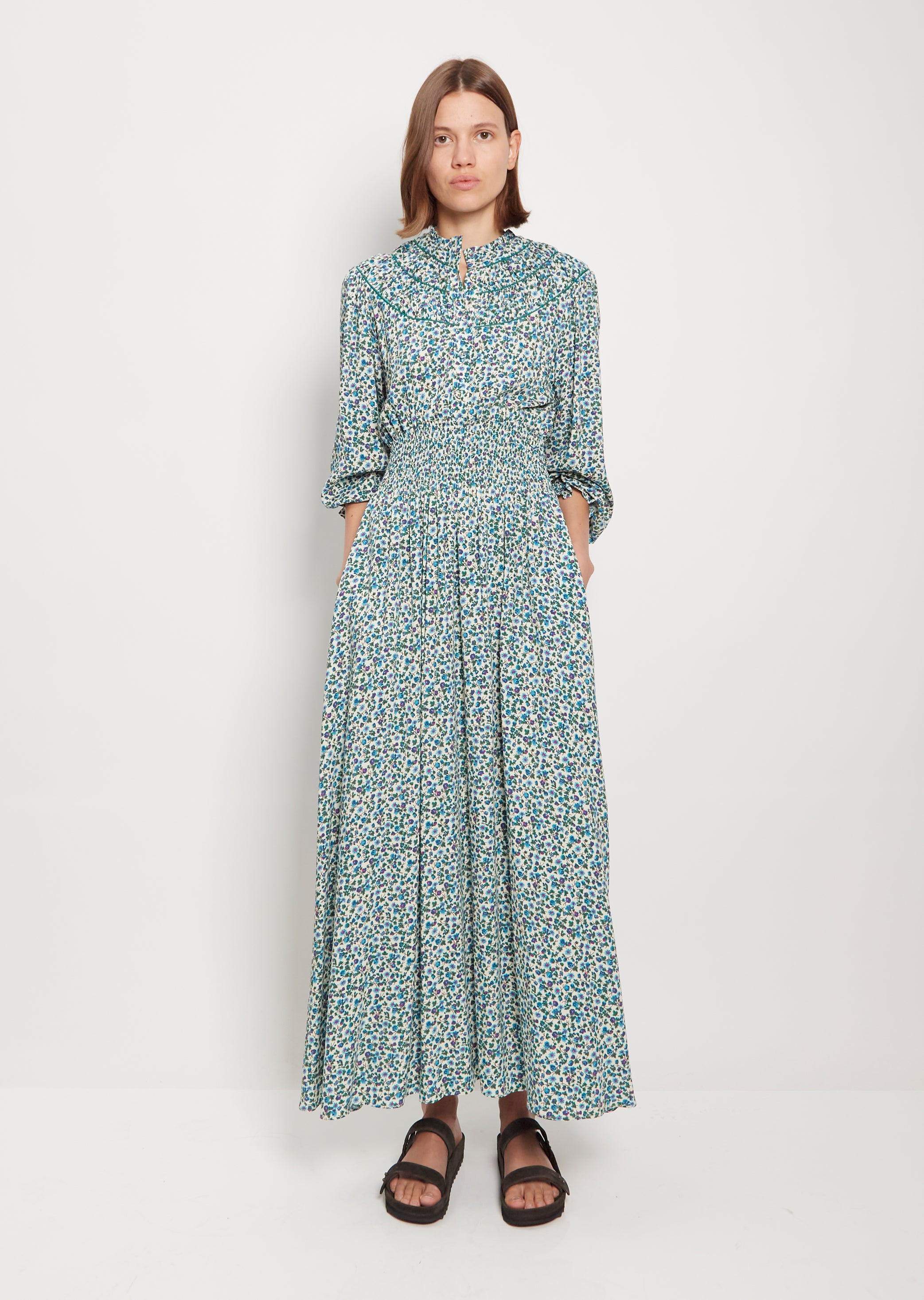 Viscose Jersey Zaira Buttoned Long Dress La Garonne Viscose Jersey Zaira Buttoned Long Dress La Garonne
