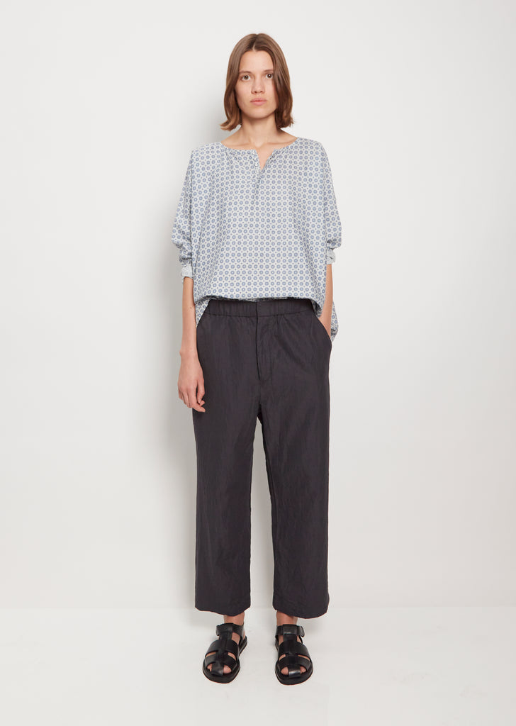 Wide chambray trousers