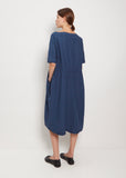 Tissue Cotton Oversized Dress — Navy