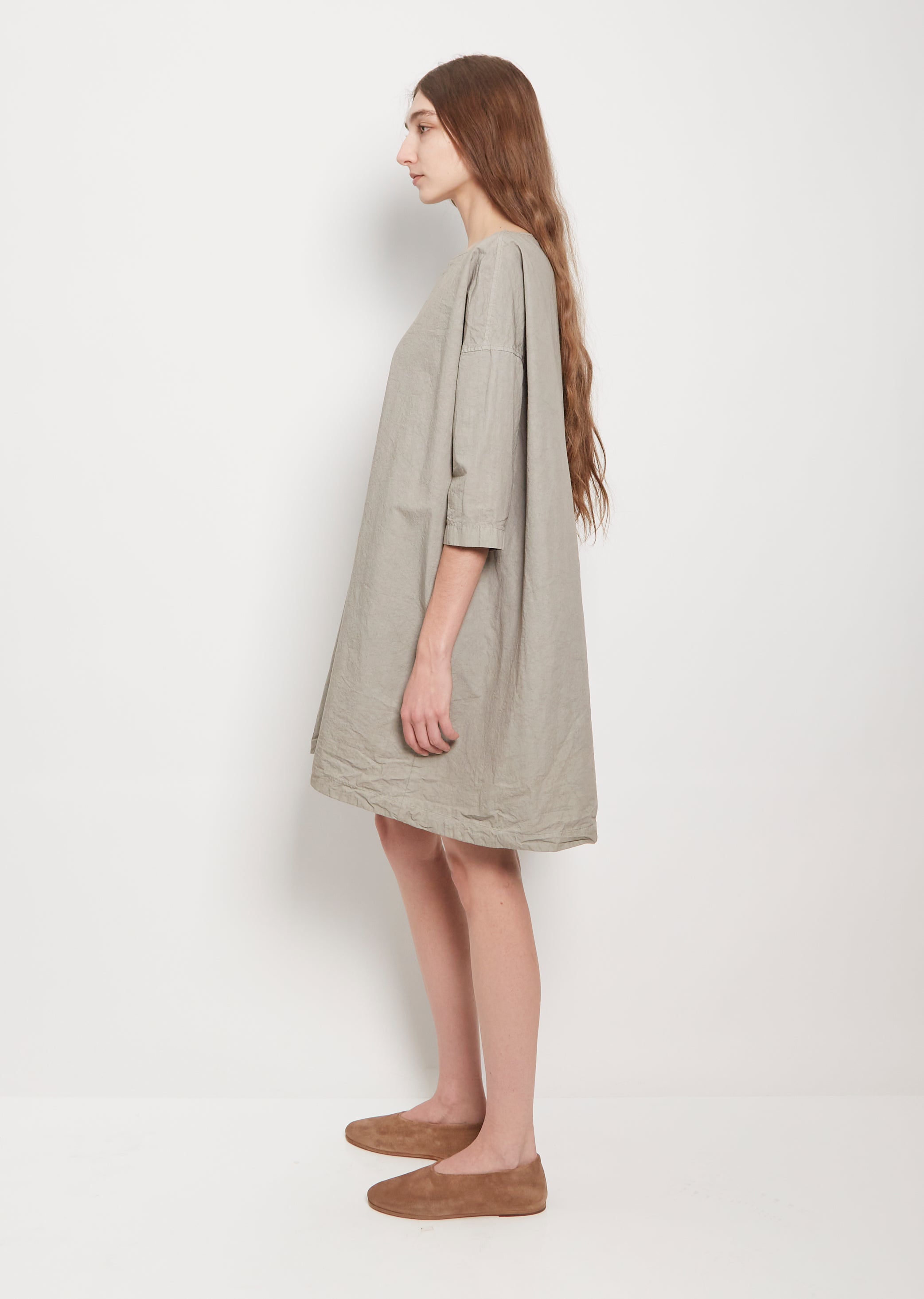 Cotton Canvas Boatneck Dress La Garonne Cotton Canvas Boatneck Dress La Garonne