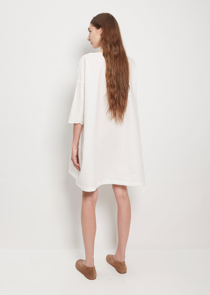 Tissue Cotton Boatneck Dress — Milk