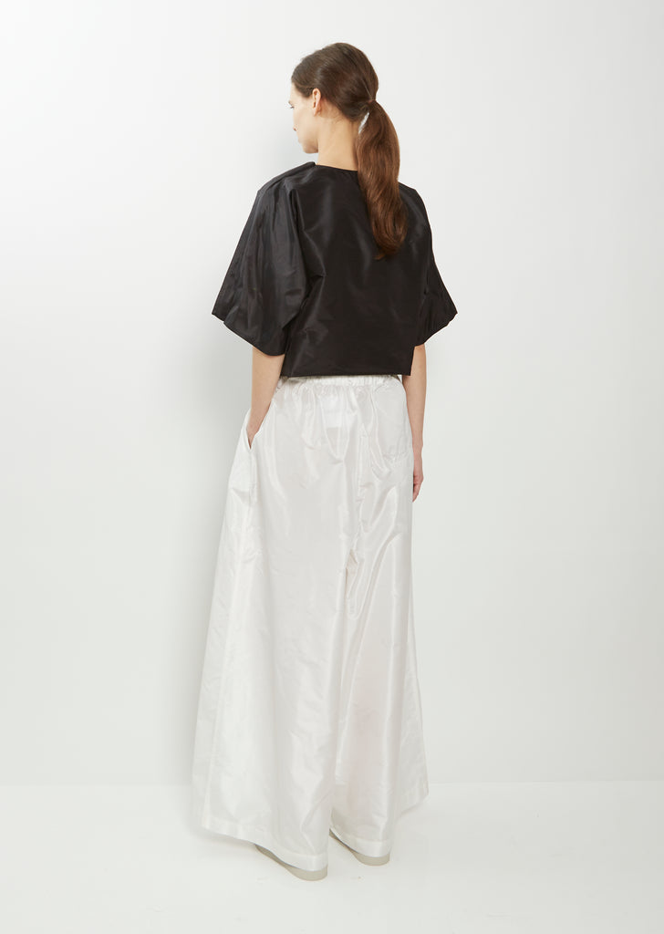 Purl Very Wide Silk Pant — White