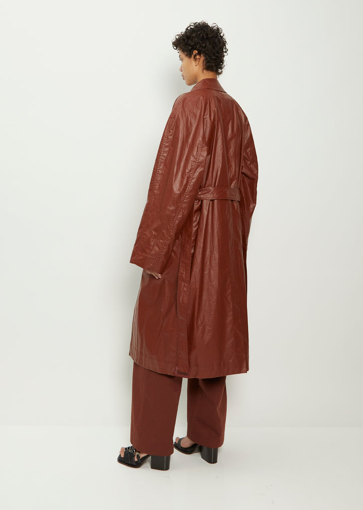 Belted Cotton Raincoat