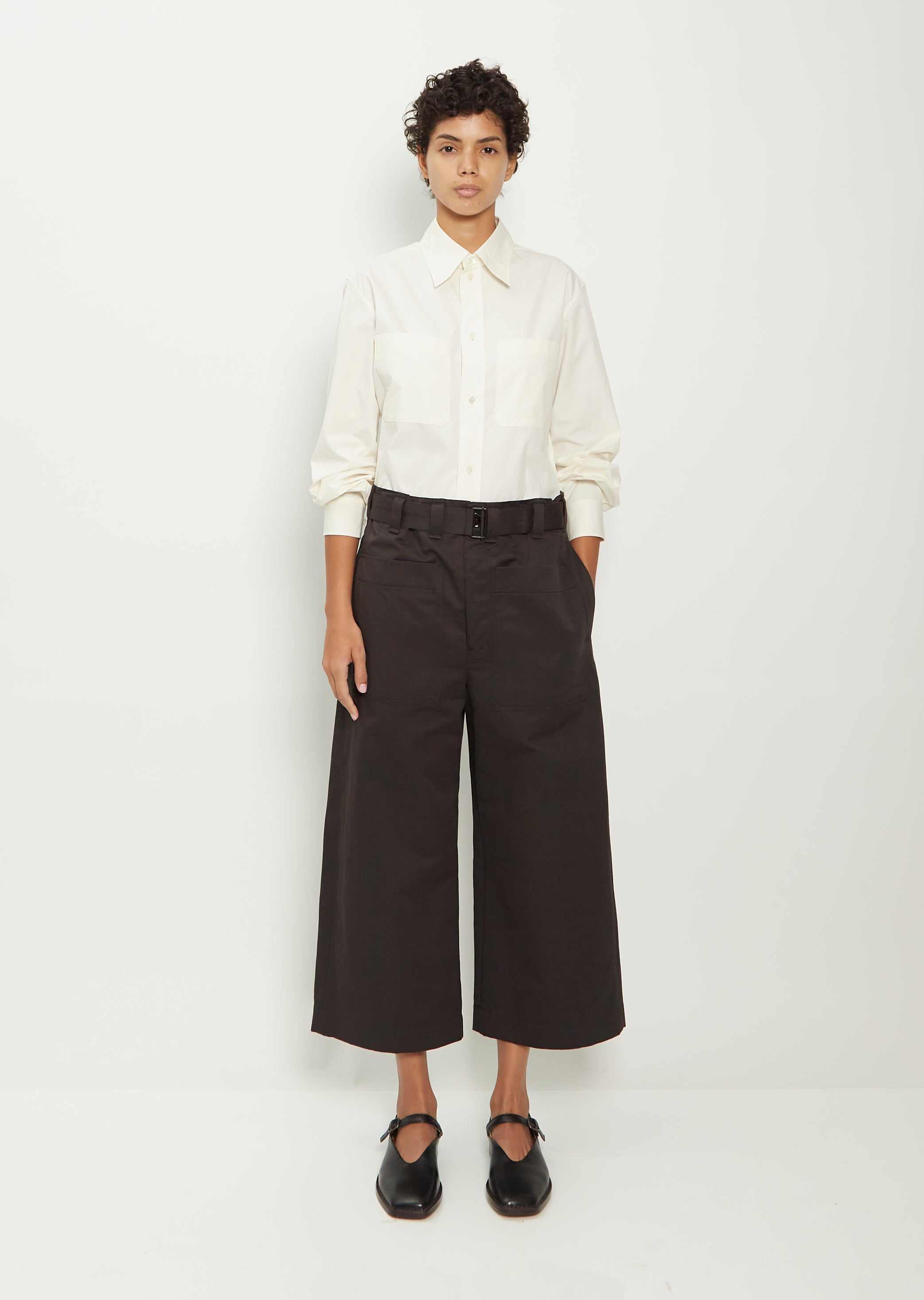 Cropped Belted Pocket Cotton Linen Pant – La Garçonne