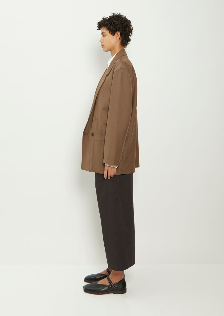 DB Workwear Suiting Wool Blazer — Olive Brown