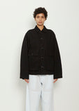 Unisex Boxy Cotton Jacket — Black