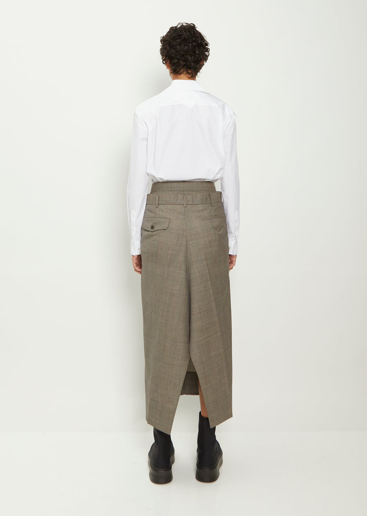 Wool Glencheck Skirt