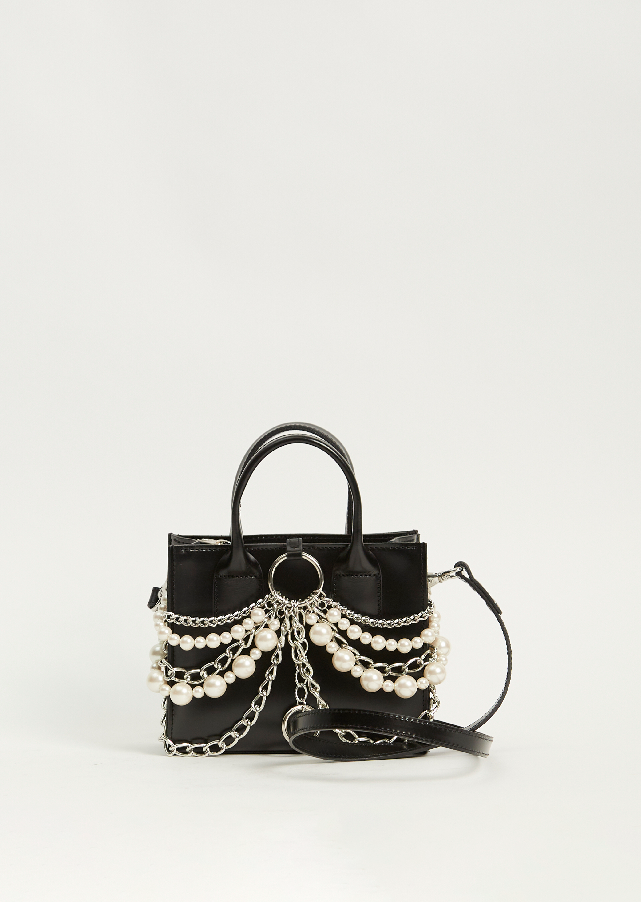 バッグ v Pearl x Chain Top Handle Bag – La Garçonne