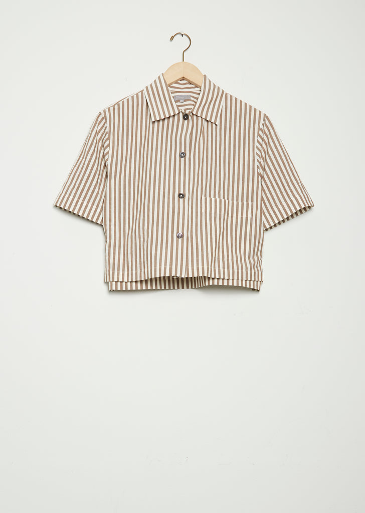Linen Blend Drop Pocket Shirt