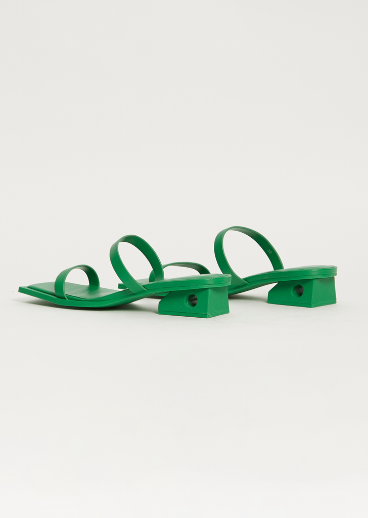 Block Sandal — Green