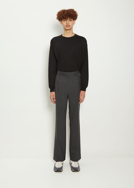 Men's Super Fine Tropical Wool Slacks — Top Charcoal – La Garçonne