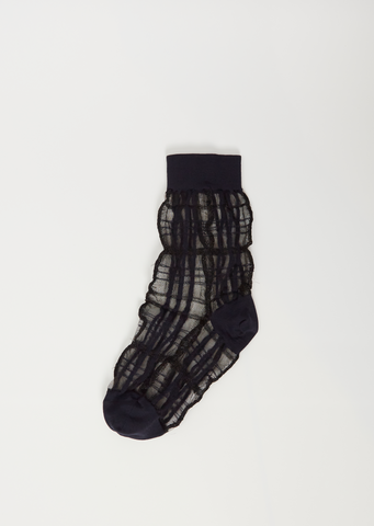 Plaid Socks — Black