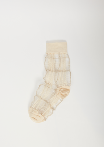 Plaid Socks — Off White