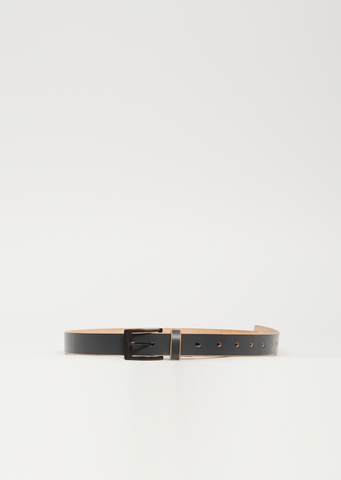 25mm Leather Belt — Grey