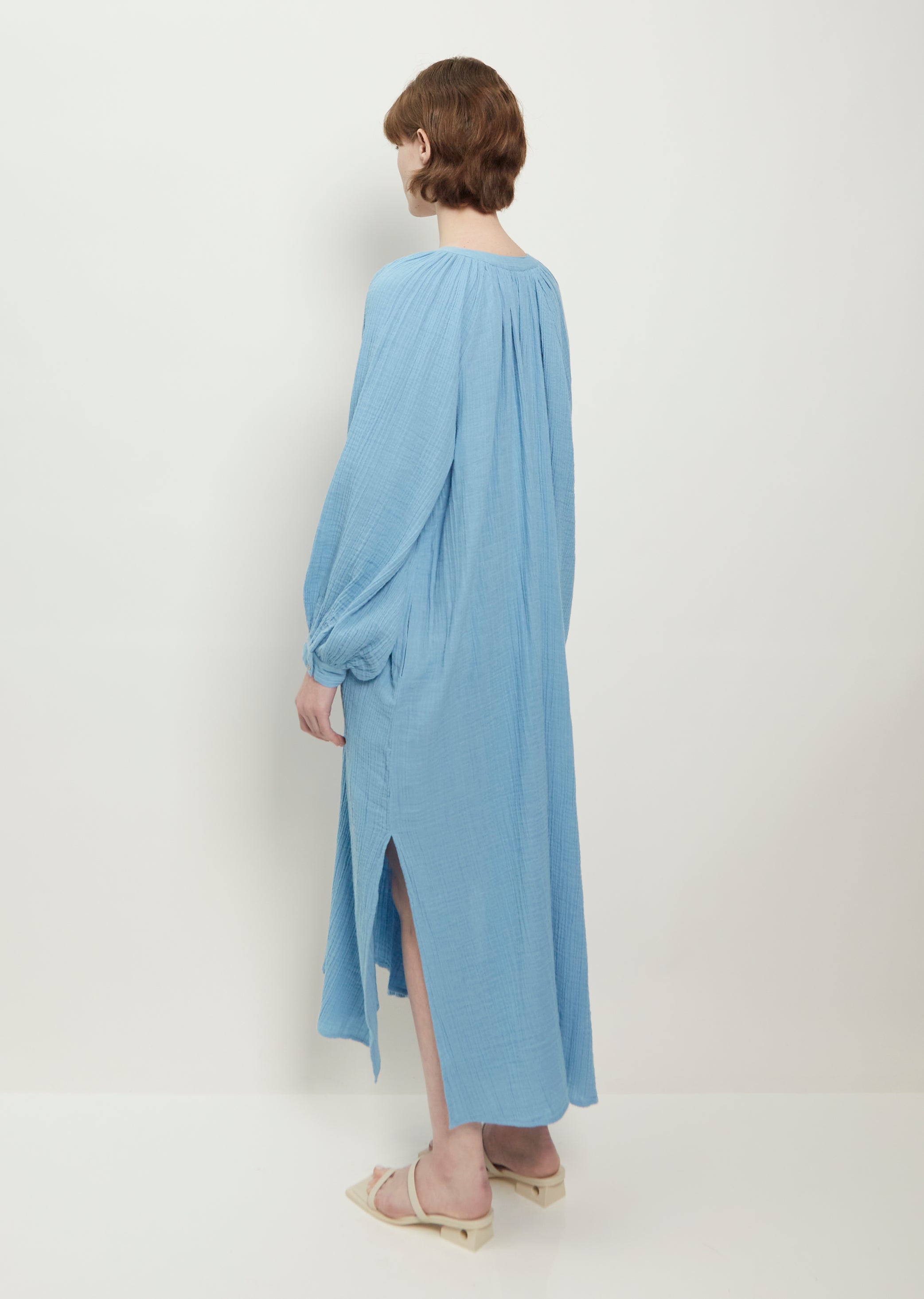 Jhula Double Cloth Cotton Longsleeve Maxi Dress La Garonne Jhula Double Cloth Cotton Longsleeve Maxi Dress La Garonne