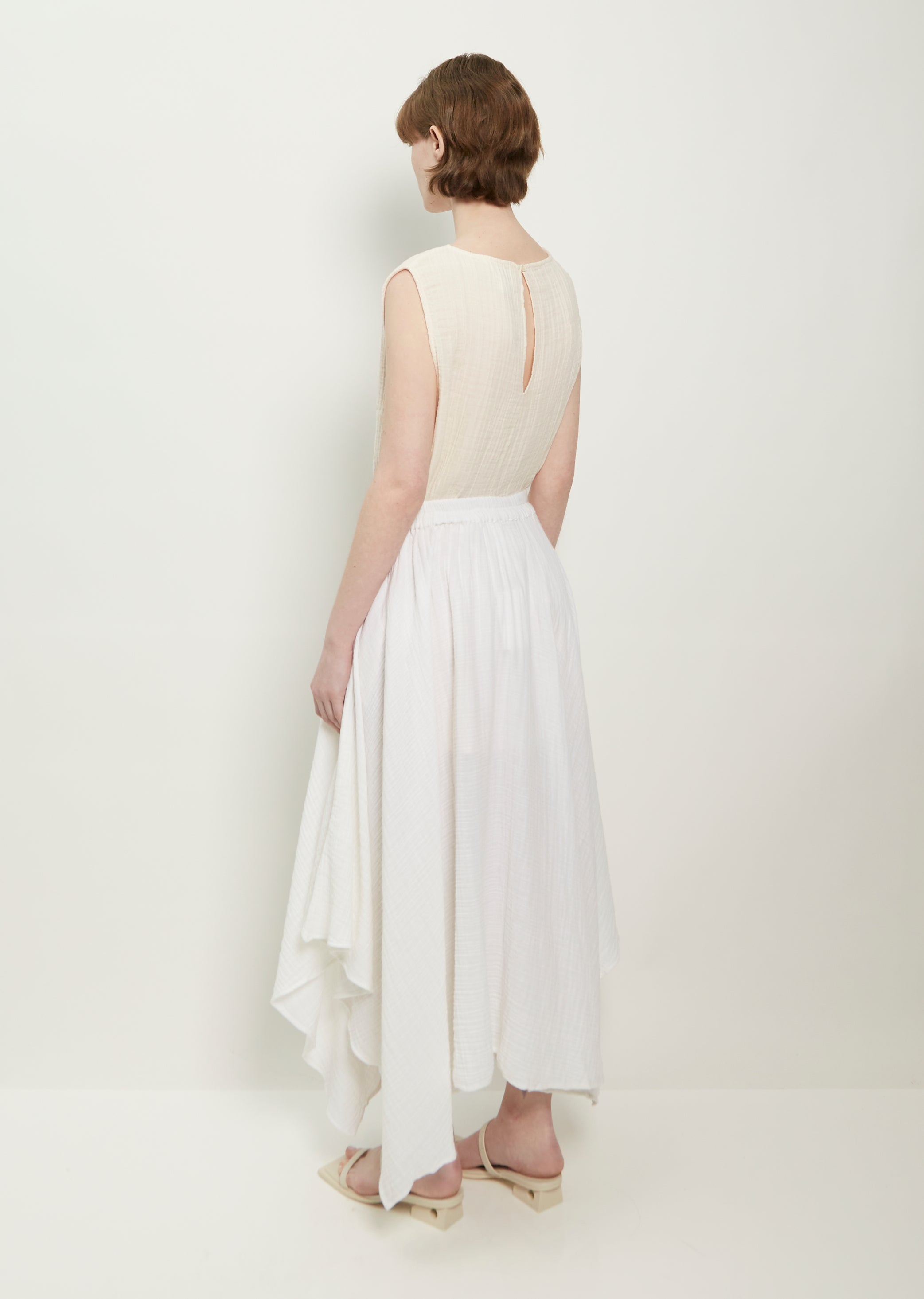 cotton handkerchief dress A.L.C. Rosie Cotton Cut-Out Handkerchief Maxi Dress