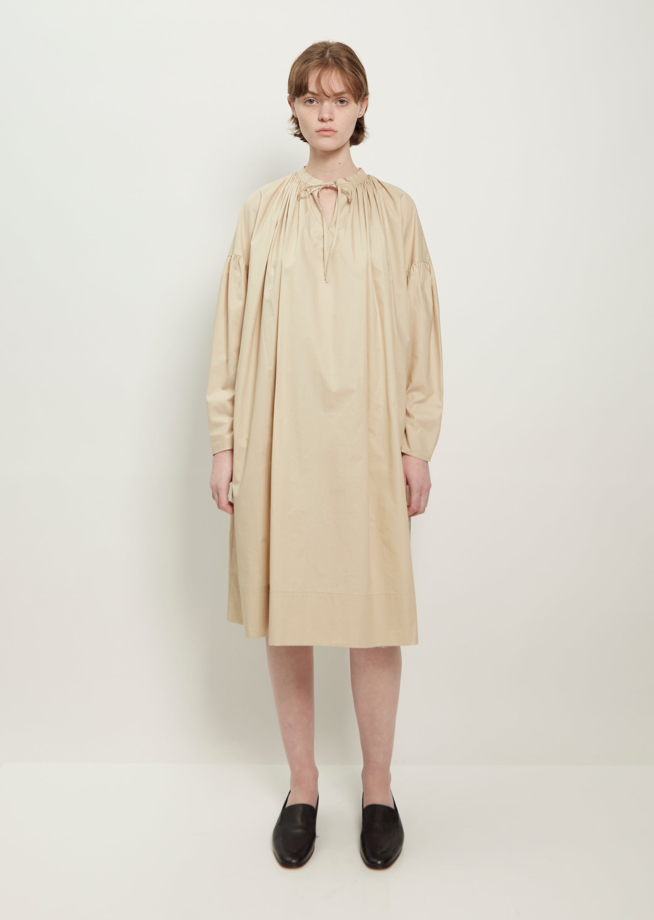 Flora Cotton Linen Plain Dress La Garonne Flora Cotton Linen Plain Dress La Garonne
