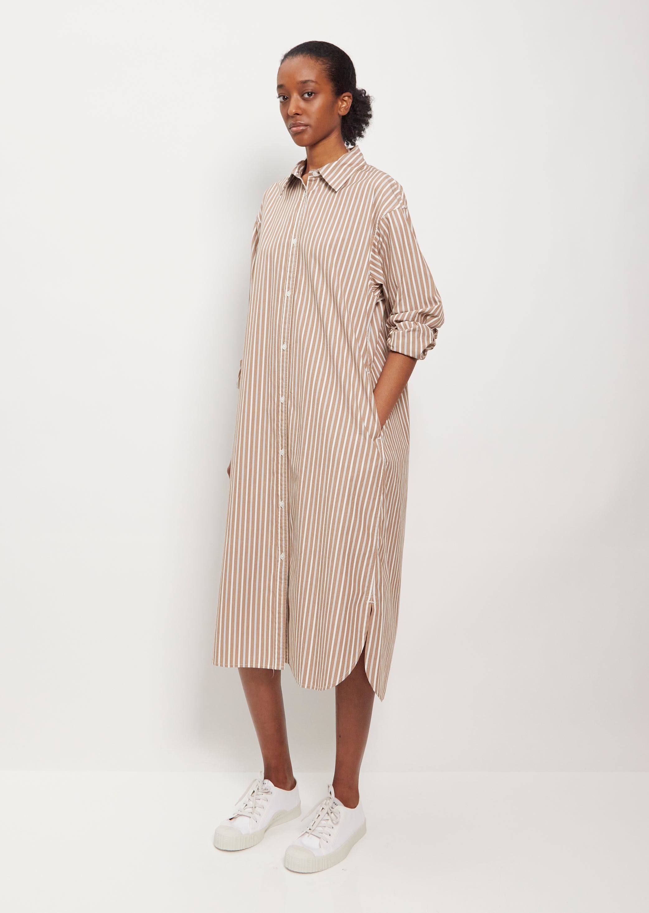 oversized shirt dress long sleeve Carel Oversized Designer Shirt Dress | Flowy Silhouette & Textured Feel