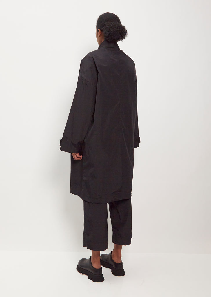 Technical Nylon Coat — Black