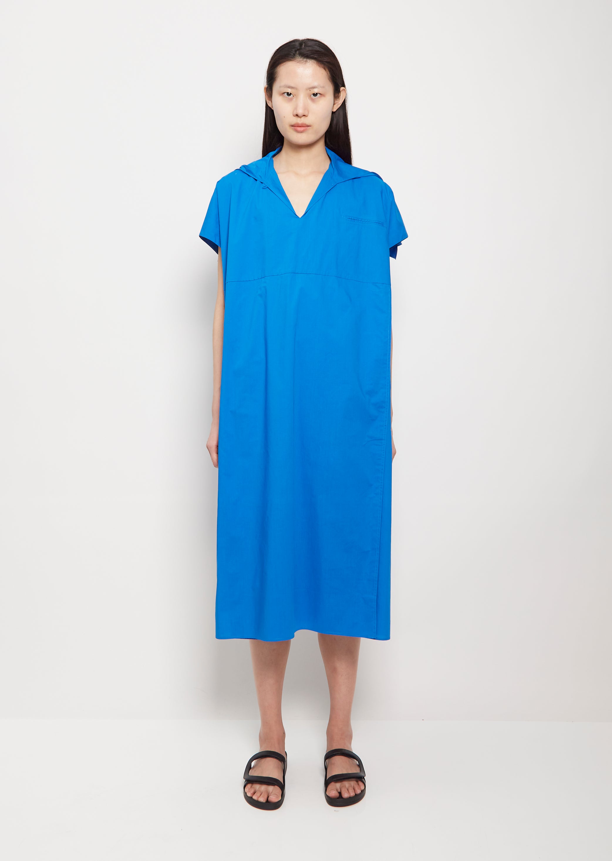 The Fisherwoman Cotton Dress Cobalt La Garonne The Fisherwoman Cotton Dress Cobalt La Garonne