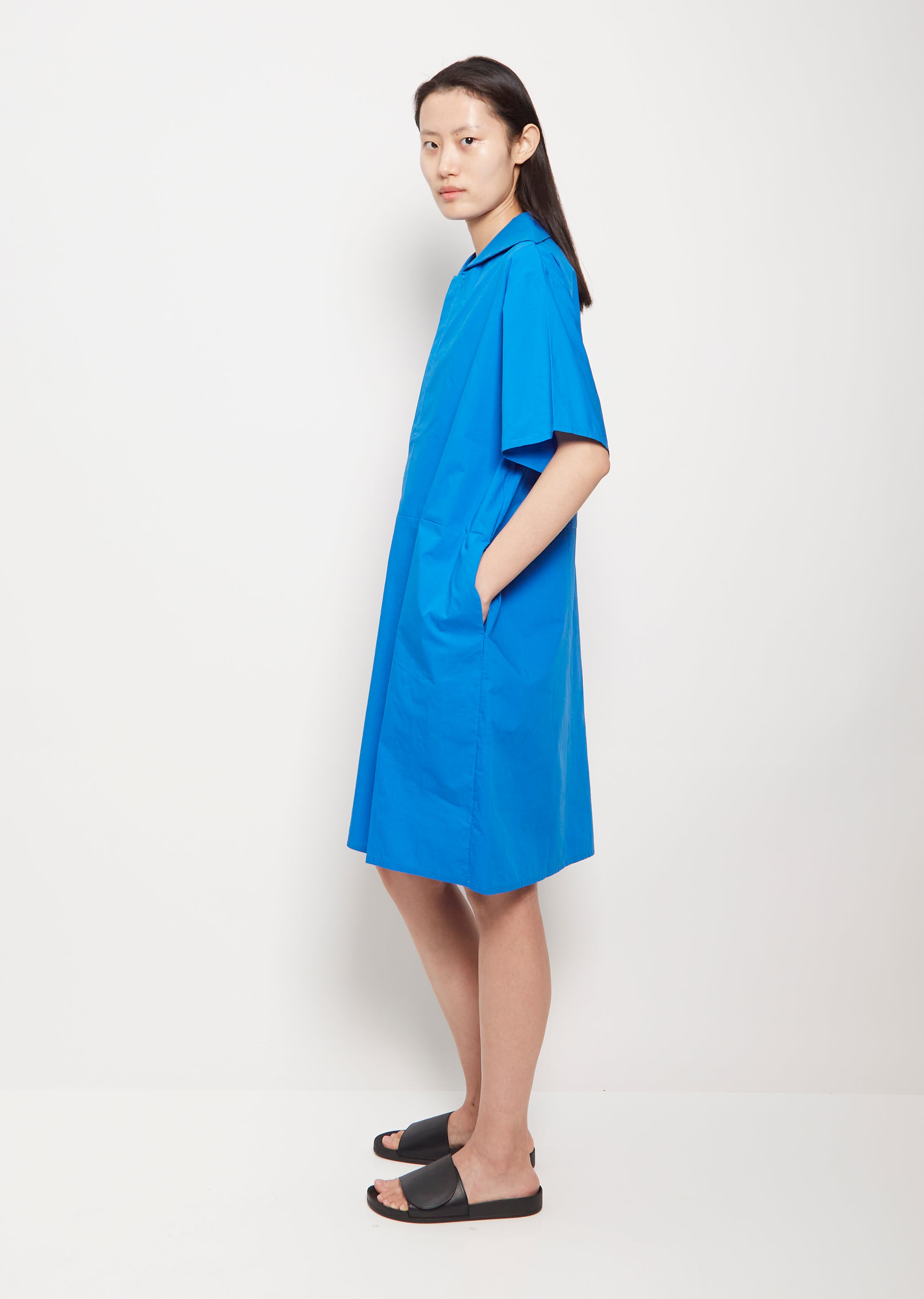 The Anchorsmith Cotton Dress — Cobalt – La Garçonne