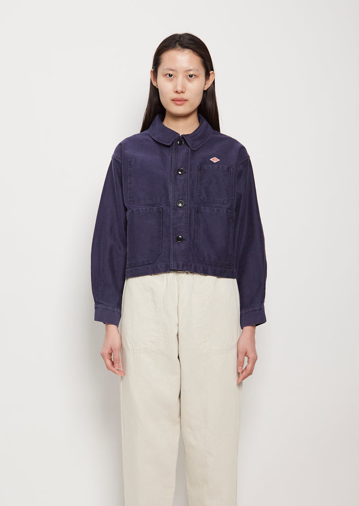 French Coverall Cotton Jacket — Navy