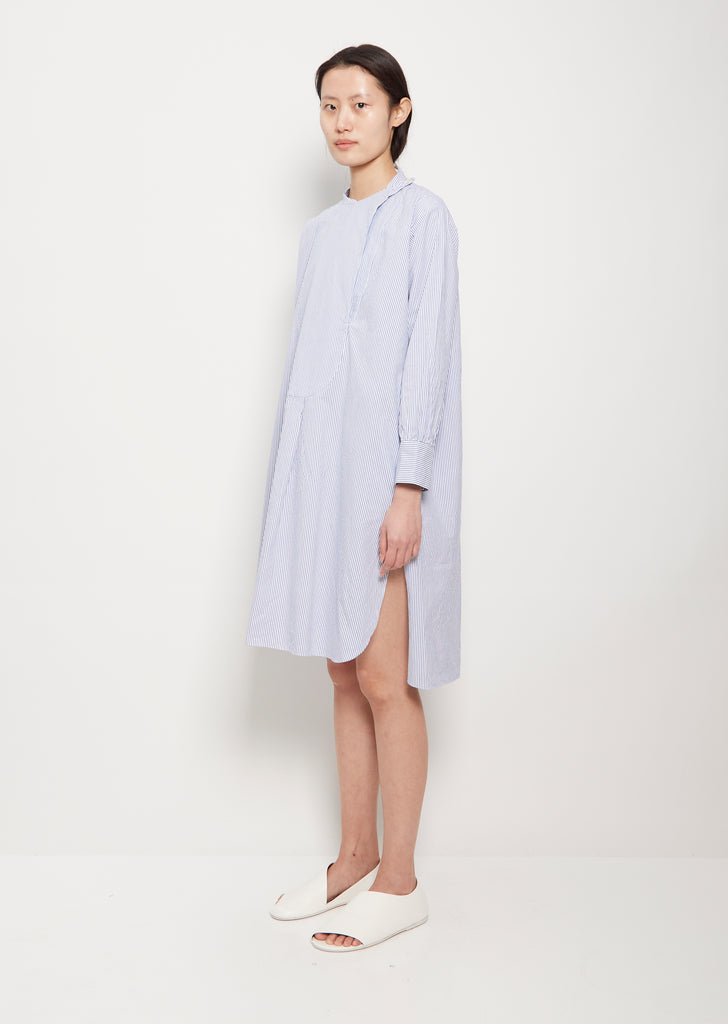 Shelter Organic Cotton Shirt Dress — Blue Stripe
