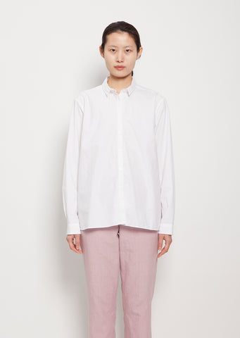 Loose Tyrol Cotton Shirt — White