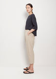 Cropped Cotton Balloon Trousers — Sand