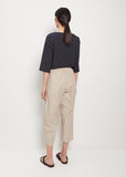 Cropped Cotton Balloon Trousers — Sand