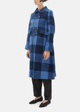 Handwoven Checkered Wool Coat