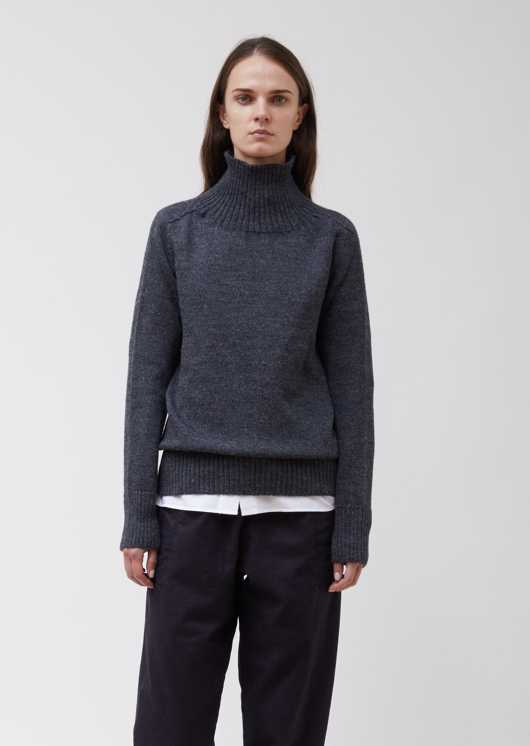 MHL Saddle Sleeve Roll Neck Wool Sweater – La Garçonne