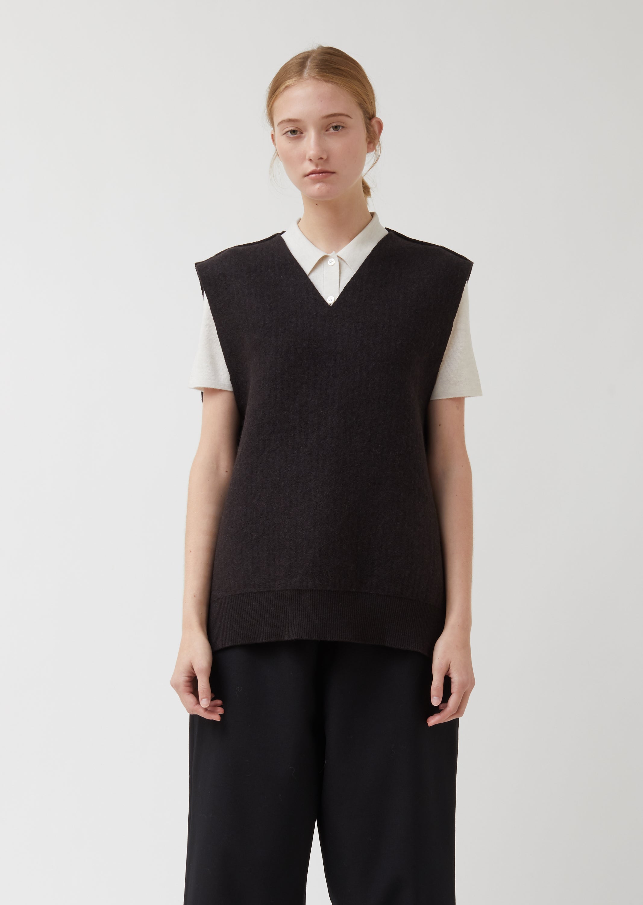 Merino Wool Pullover Sweater Vest – La Garçonne