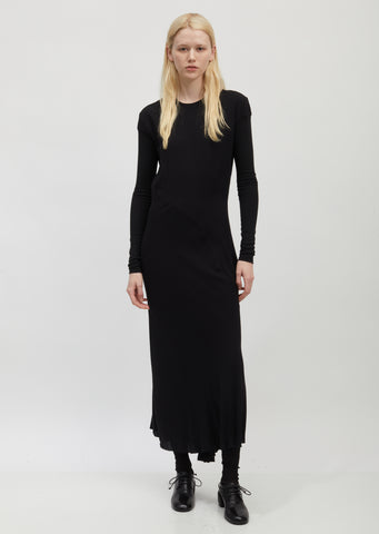 Bias-Cut Long Sleeve Dress