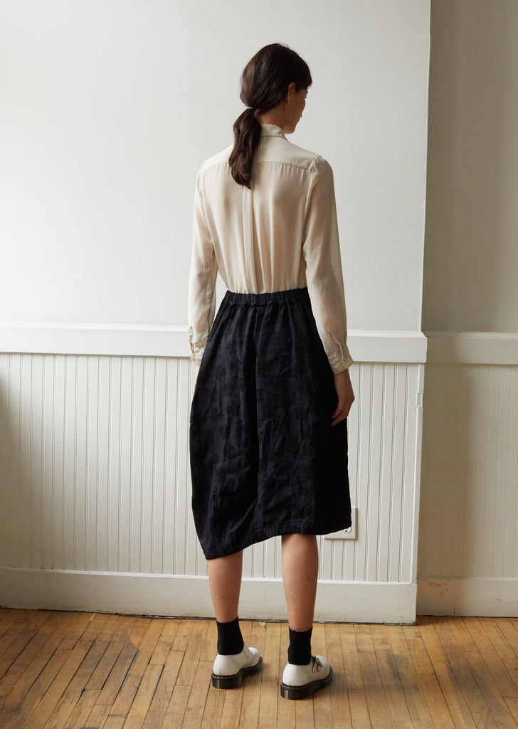 Polyester Jacquard Flower Pattern Garment Treated Skirt