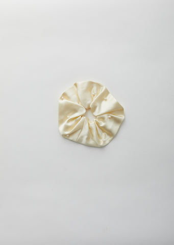 Pearl Satin Scrunchie