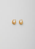 Gold Large Blanche Hoops