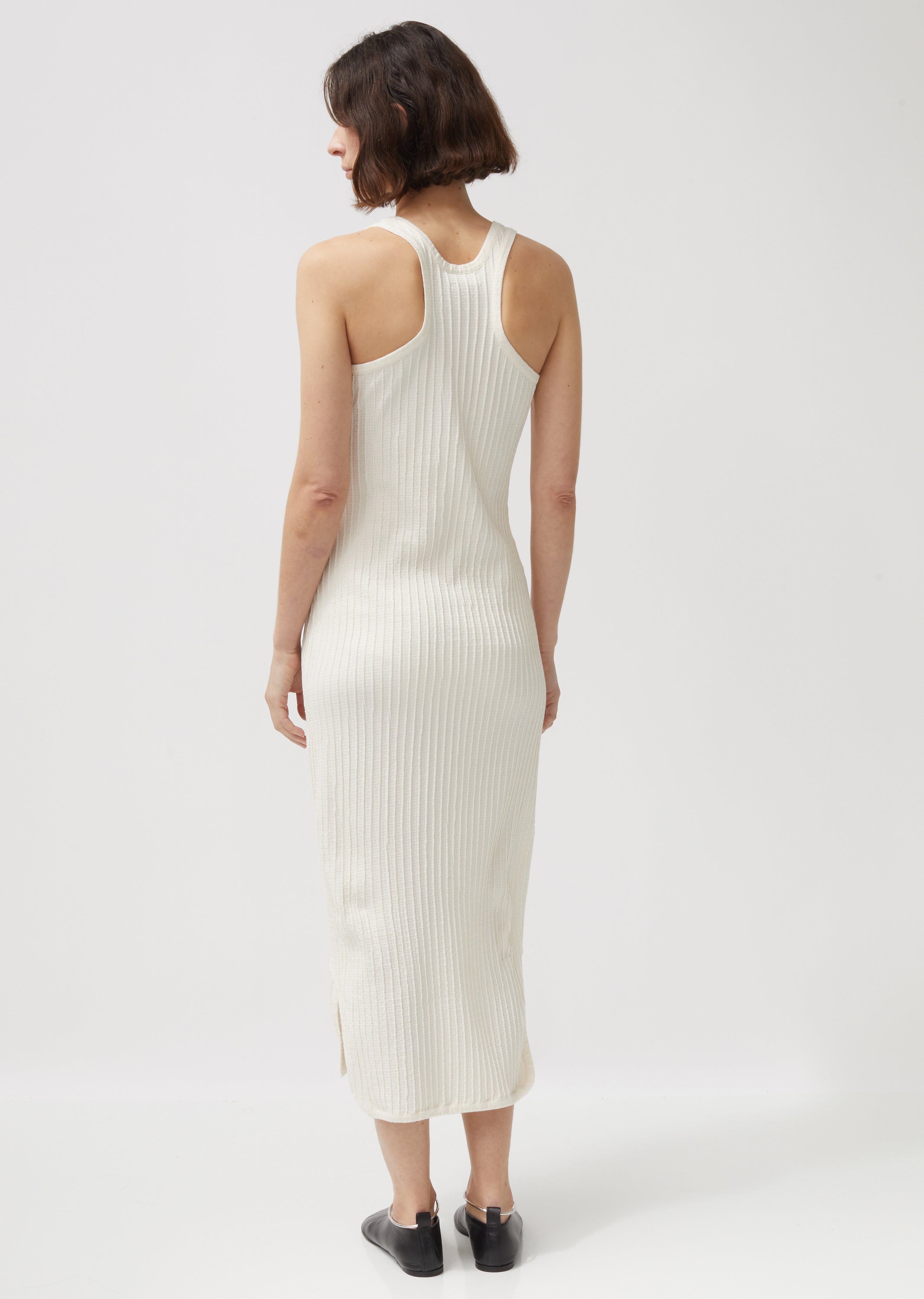 white jersey tank dress Versace Embroidered Stretch Cotton-Jersey Tank Mini Dress, Female, White, 38