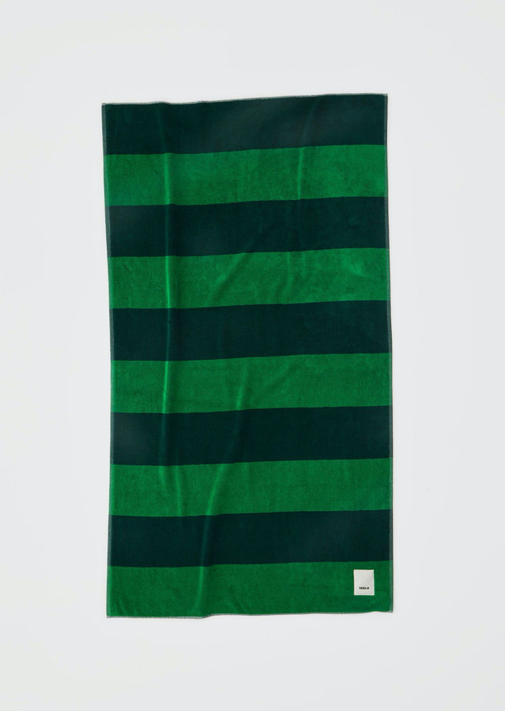 Striped Terry Towel — Green Blockstripes