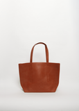 Medium Double Tanned Caff Highway Basket Bag — Dark Honey