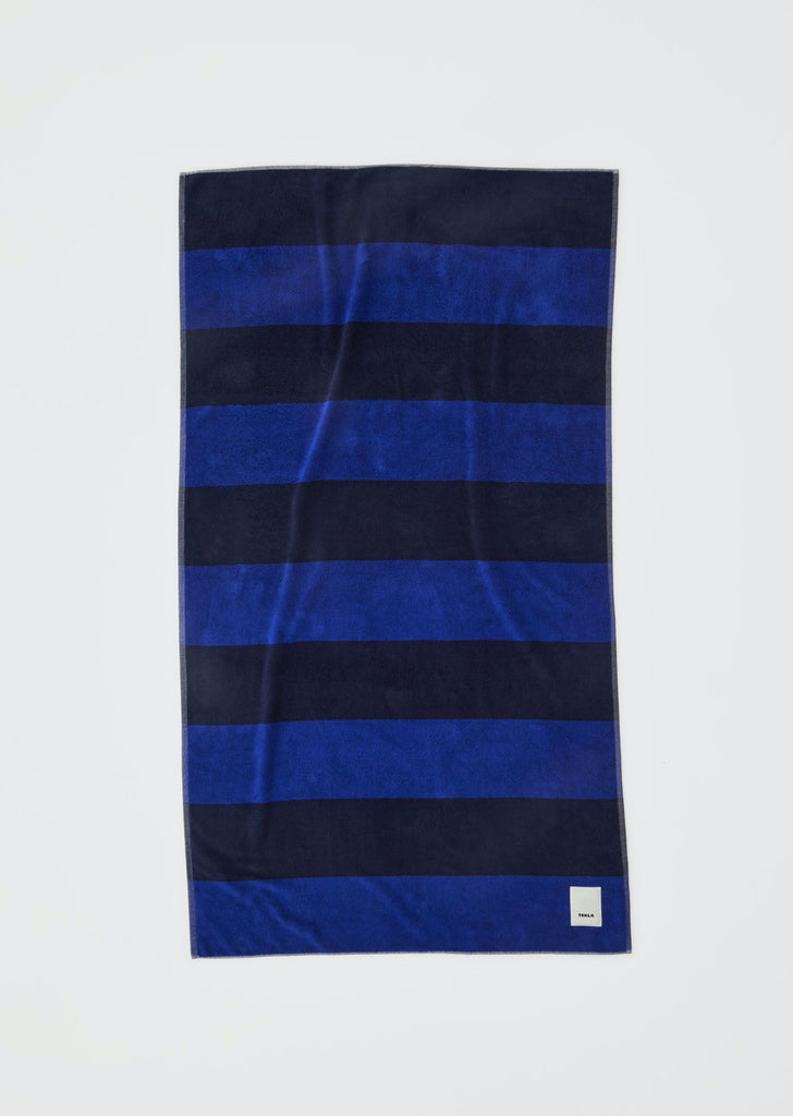 Striped Terry Towel — Navy Blockstripes