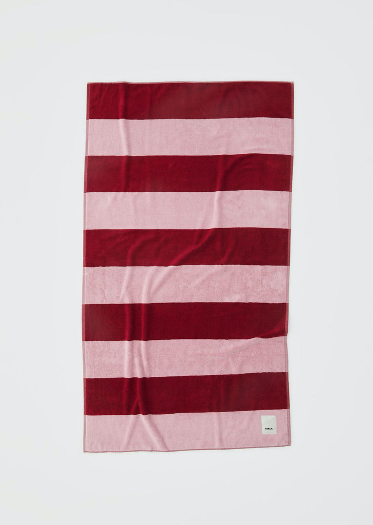 Striped Terry Towel — Red Blockstripes