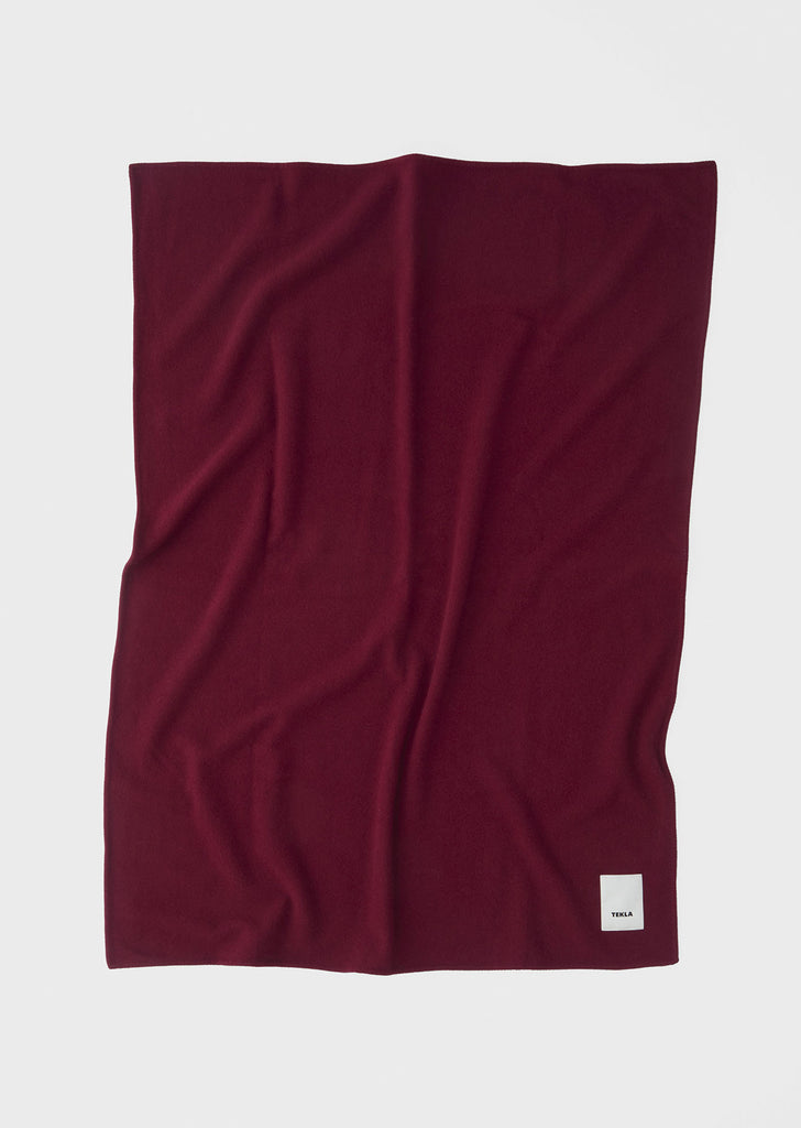 Pure New Wool Blanket — Bordeaux