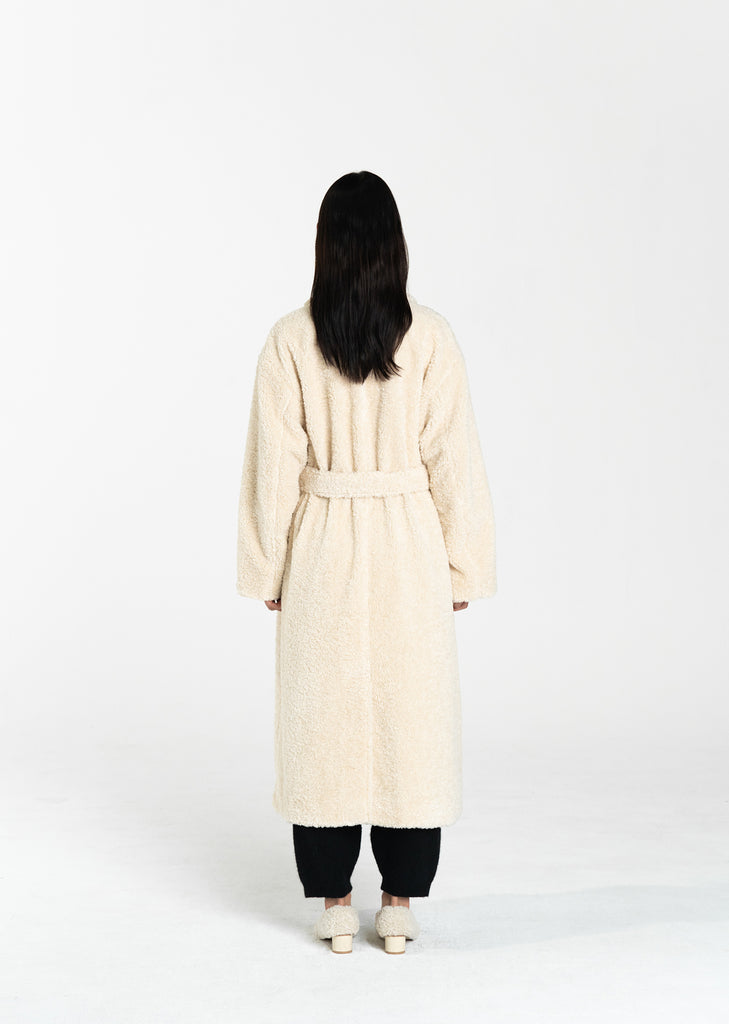 Long Curly Wrap Overcoat