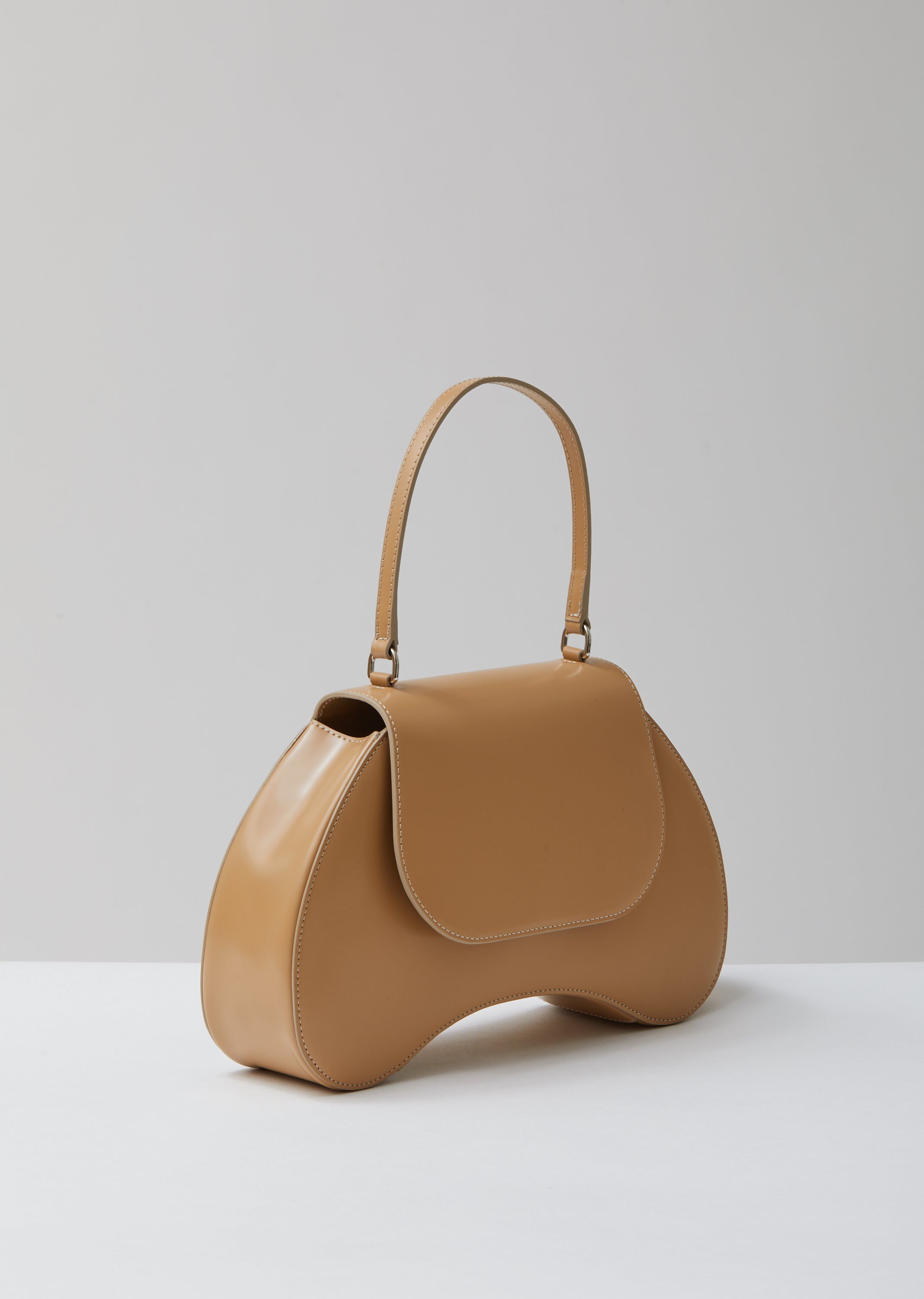 Handheld Leather Bean Bag W/ Crossbody – La Garçonne