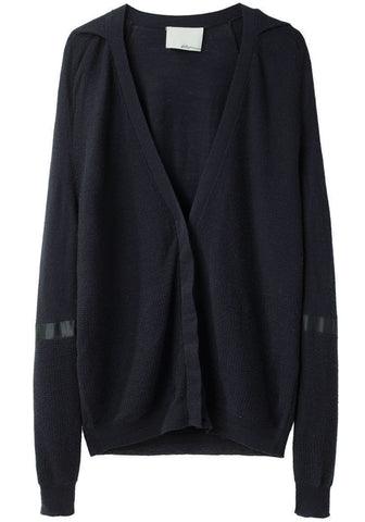 Cardigan w/ Shoulder Pleats