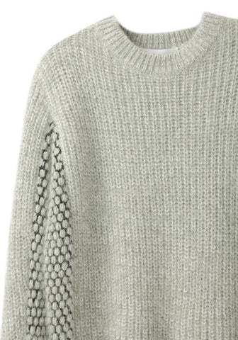 Cropped Mixed Stitch Pullover