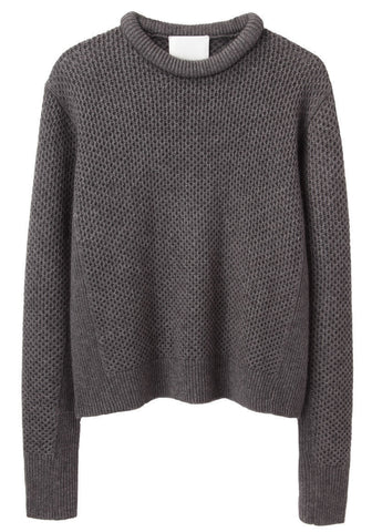 Cropped Roll-Neck Pullover