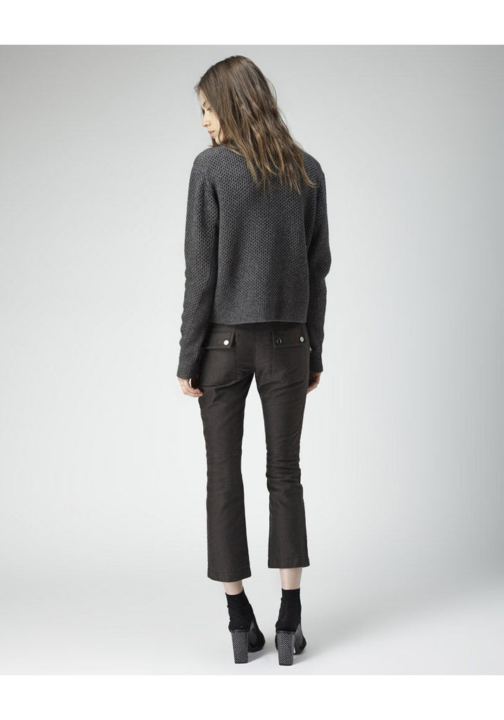 Cropped Roll-Neck Pullover